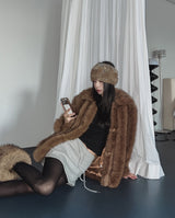 Regina cut half fur coat