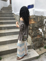 パッチ フラワー スカート