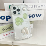 [made]three-leafs clover resin phonecase 