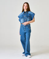 MP HALF CUTTING DENIM PANTS