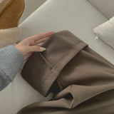 ショート / ウーレンピンタックウィンターワイドスラックスパンツ