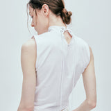 bermuda back string halter neck white