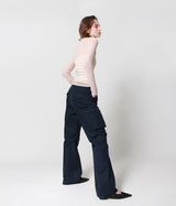 FOLD POCKET CARGO PANTS (NAVY)