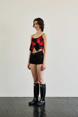 FLUTTER TOP / RED