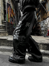 Mershier Side Print Pigment Wash Wide Training Pants