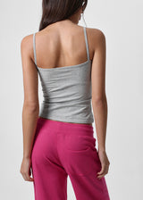 [B-BASIC] Basic Cotton Spandex Strap Square Neck Sleeveless (Built-in Cups) (2 SIZE)