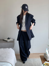 PAPERMOON PIN STRIPE PLEATE TROUSER