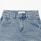 4パートデストロイドドットデニムパンツ code 21102