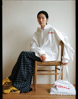 frill logo hood zip-up