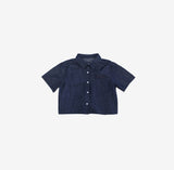 Miffa デニムクロップドシャツ + ロングスカートセット