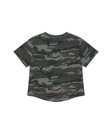 カモ パターン ベーシック ロゴ クロップ Tシャツ チャコール