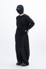 Meiji semi-crop long-sleeved T-shirt