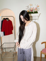 DOODLE CURVED PANTS (PURPLE)