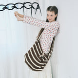 Stripe sling bag_brown