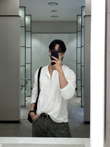 Look Billy Soft Ribbed 4-Button Henley Neck Long Sleeve T-Shirt