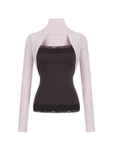 [MADE] Pixel dotted lace sleeveless + bolero SET