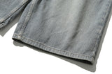 Striped Artwork Bermuda Pants (Light Blue)