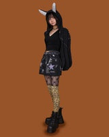 devil stud hood zip-up (2color)