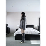 【MADE】shirring frill socks, gray