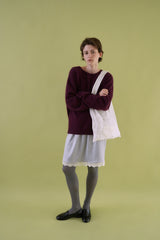 Slip satin midi skirt_skyblue