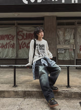 Route Print Overfit Knit
