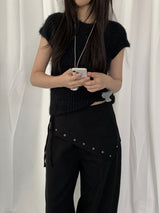 Juki Angora Short-Sleeve Knit Top