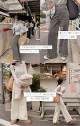 【MADE】ベルベットワイドパンツ