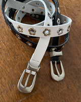 flower leather belt