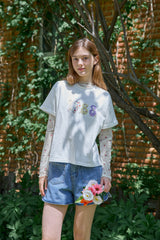 ビンテージアップリケTシャツ