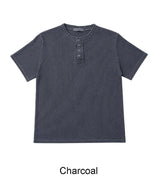 レノン ピグメント ヘンリーネック ショートスリーブ Tシャツ