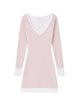 [MADE] Glow layered button mini dress