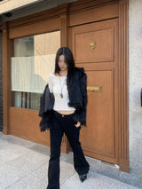 Winter Halo Long Hair Collar Fur Jacket