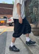 リベットピンタックバミューダパンツ