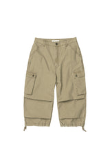 ヴィンテージ ミリタリー カプリ カーゴパンツ(Washed Beige)