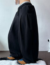 10000SOLD BACK-FRONT WIDE BALLOON PANTS🖤2COLOR 🩶S-XL