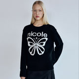 カシミヤバタフライボールドスタープルオーバー