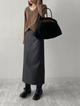 D-ring Stripe H-Line Long Skirt