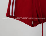 Track zip-up shorts two-piece set