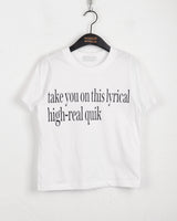 テイキレタリングセミクロップショートスリーブTシャツ