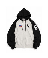 Nickel Donkey Raglan Hoodie Zip-Up