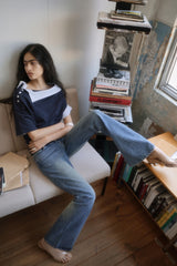 26SS★ TWISTED BOOTS CUT DENIM JEANS