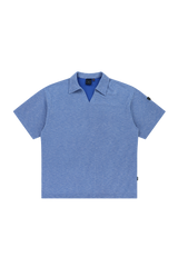 OPEN COLLAR POLO KNIT SHIRT