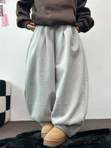 スウェットバルーンバックポイントロングパンツ🤎🖤🩶3COLOR