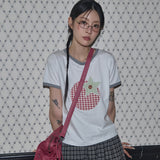Tomato Patch Ringer Tee (White) F25QB140