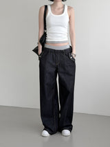 Rimb Minimal Ribbed Sleeveless Top