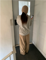 ローツ起毛ワイドニットパンツ(3c)