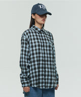 ITZ MINI LOGO CHECK SHIRT - BLUE