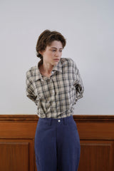 Autumn check shirt_beige