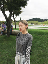 Mocha Dot Layered T-Shirt (2c)