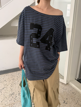 スター24 ストライプTシャツ